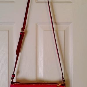 Anne Kline over the shoulder pink purse